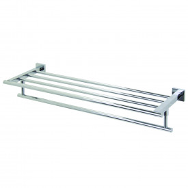 Allure 24-in. Square Design Hotel Style Rack and Towel Bar